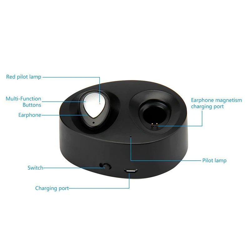 TWS K2 Twins портативные беспроводные мини наушники Стереонаушники с внешним