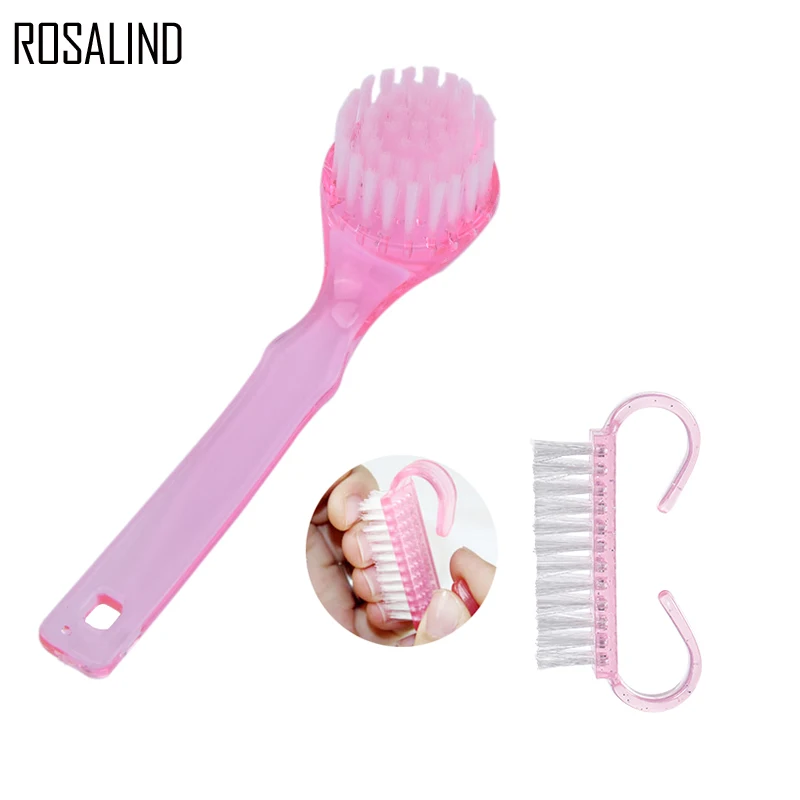 ROSALIND New 2pcs/lot Clean Brush Tool File Small Horn Plastic Nail Art Dust Manicure Pedicure Soft Tools | Красота и здоровье