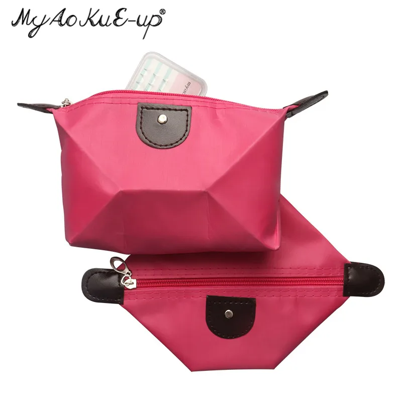 

Rose Makeup Storage pack For eyelashes extension Waterproof Portable Cat Cosmetic Dumpling Pack Leather Makeup Tools