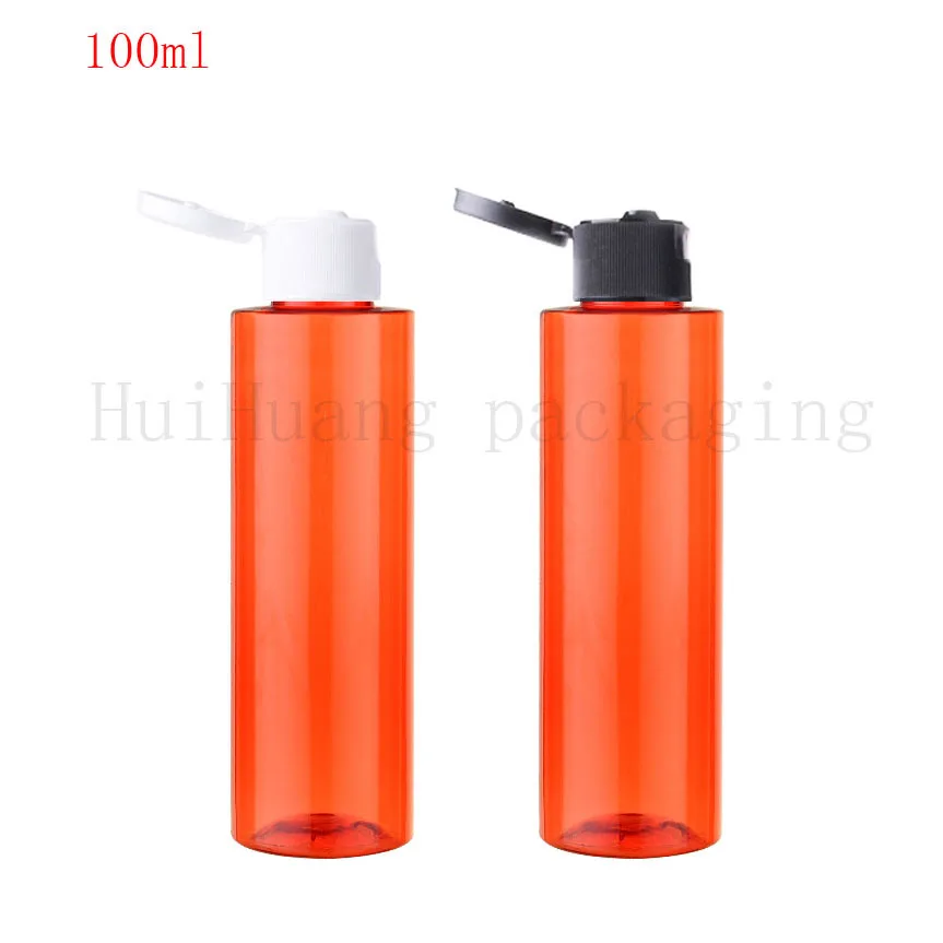 30pcs 100ml Plastic Cosmetic Cream Bottle Refillable Essence Lotion Flip cap Empty Bottles red Container | Красота и здоровье