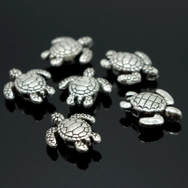 30PCS Retro Tibetan Silver style loving heart Charm Pendant Beads 13MM