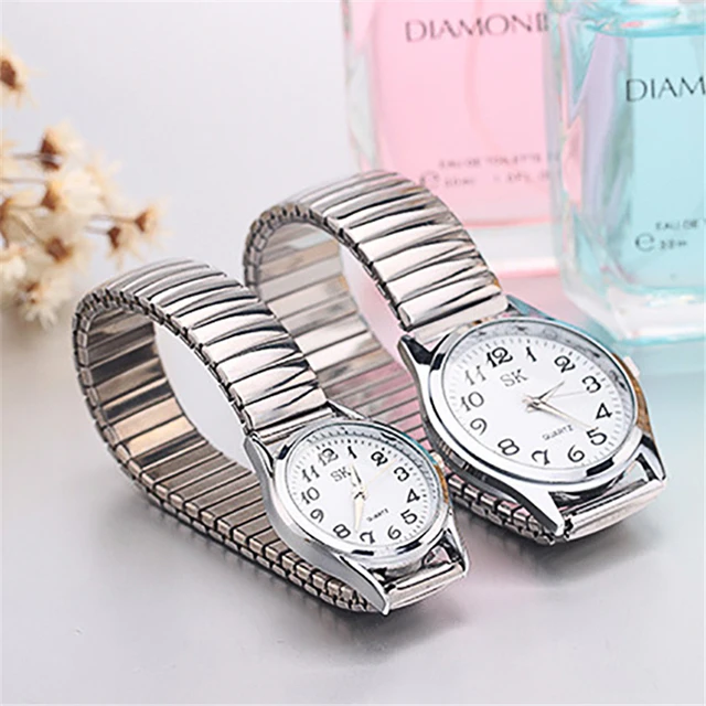 1Pair Lovers Fashion casual Quartz Watch Stainless Steel Contains Elastic Strap 1Pair Lovers Fashion casual Quartz Watch Stainless Steel Contains Elastic Strap