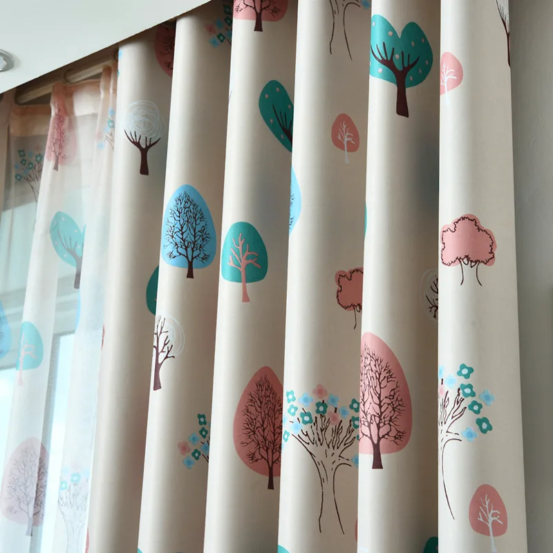 Верхние детские шторы для гостиной, спальни, веселое дерево, дизайнерские оконные шторы для детской комнаты, милые детские шторы WP180* 30