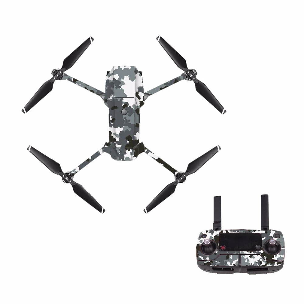 M0012 Camouflage For Dji Mavic Pro Decal Skin Sticker Drone Body Remote Controller 3 Battery Protection Film Cover Camera Drone Decals Aliexpress