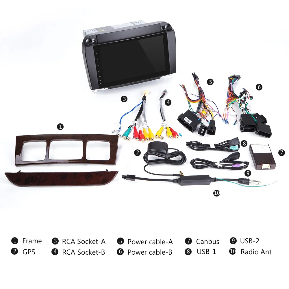 Cheap Eunavi 4 Core 2 Din Android 7.1 Car Radio Stereo Player GPS Navigation For Mercedes-Benz S-Class W220 CL-Class W215 Bluetooth 2