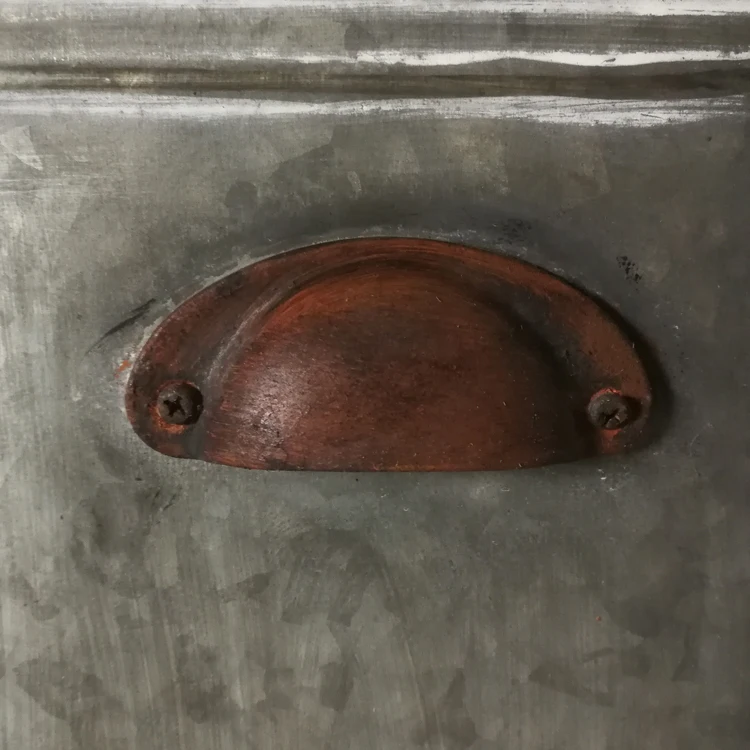 vintage galvanized zinc storage box organizer with lid (6)