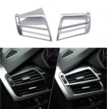 2 pcs ABS chrome Car both sides Air-conditioning outlet decoration car stickers car-styling covers For BMW 2014-16 X5 X6