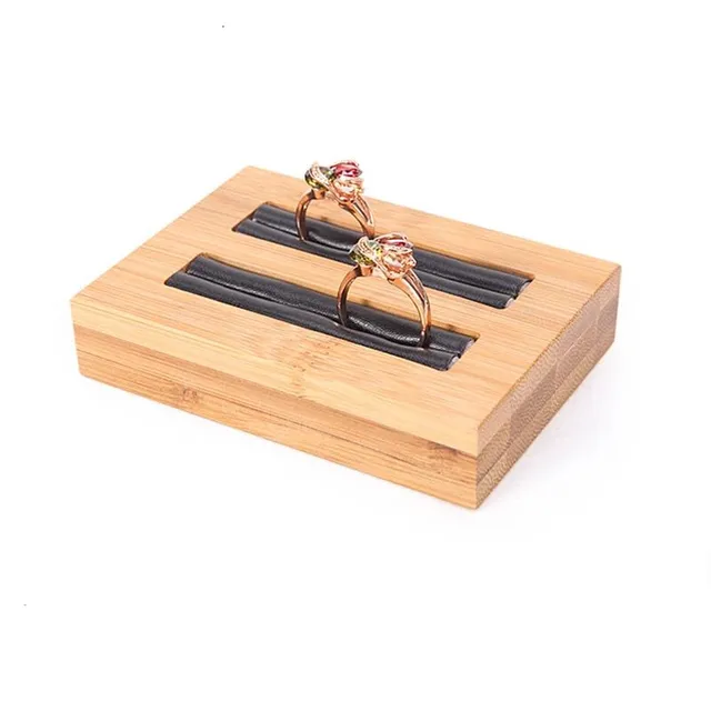 New Bamboo Wood Ring Bangle Tray Jewelry Display Tray Jewellery Display