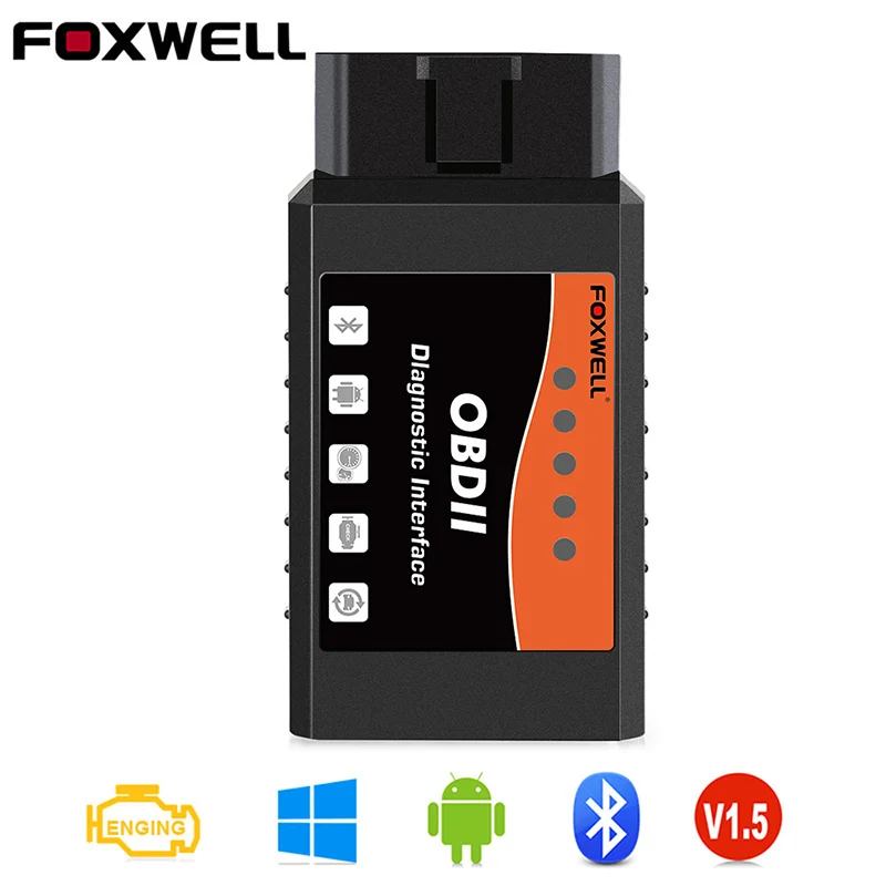 FOXWELL ELM327 V1.5 Bluetooth ODBII ODB2 Diagnostic Tool Universal for Pertol Diesel Car Coder Reader Scanner ELM 327 V 1.5 |