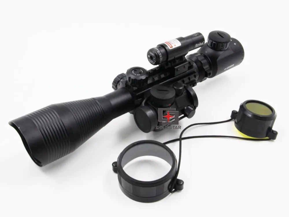 

Outdoor Airsoft Shooting Opitcs C 4-12x50EG Riflescope with 1x24 Illuminated Red Green Dot Sight Scope For Shooting Firearms