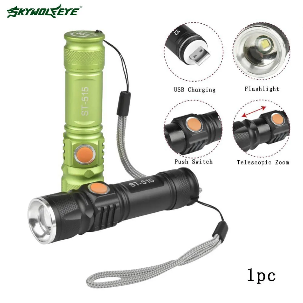 1 шт. светодиодный фонарик USB Перезаряжаемый 8000 лм 3 режима T6 фонарик для велосипеда Карманный Фокусируемый масштабируемый фонарь для кемпинга