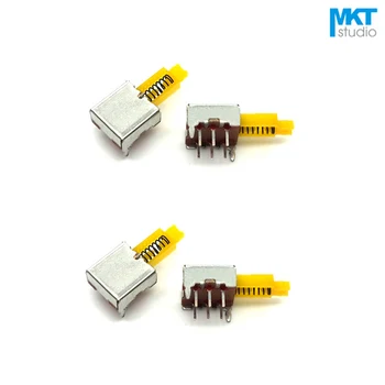 

100Pcs A06 6P Yellow Button Latch Micro Mini Push Button Electronic Switch With 2 Fixed Pins