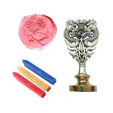 Подпись индивидуальная восковая печать комплект печатей завод цветок гортензии Натуральный Металл Дракон ручка Винтаж Свадебные Приглашения