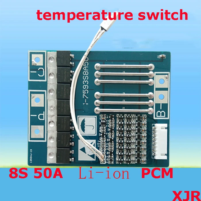 8 S 50A 33,6 V липолитиевый полимер BMS/PCM/PCB плата защиты батареи для 8 упаковок 18650 литий-ионная батарея сотового w/Temp