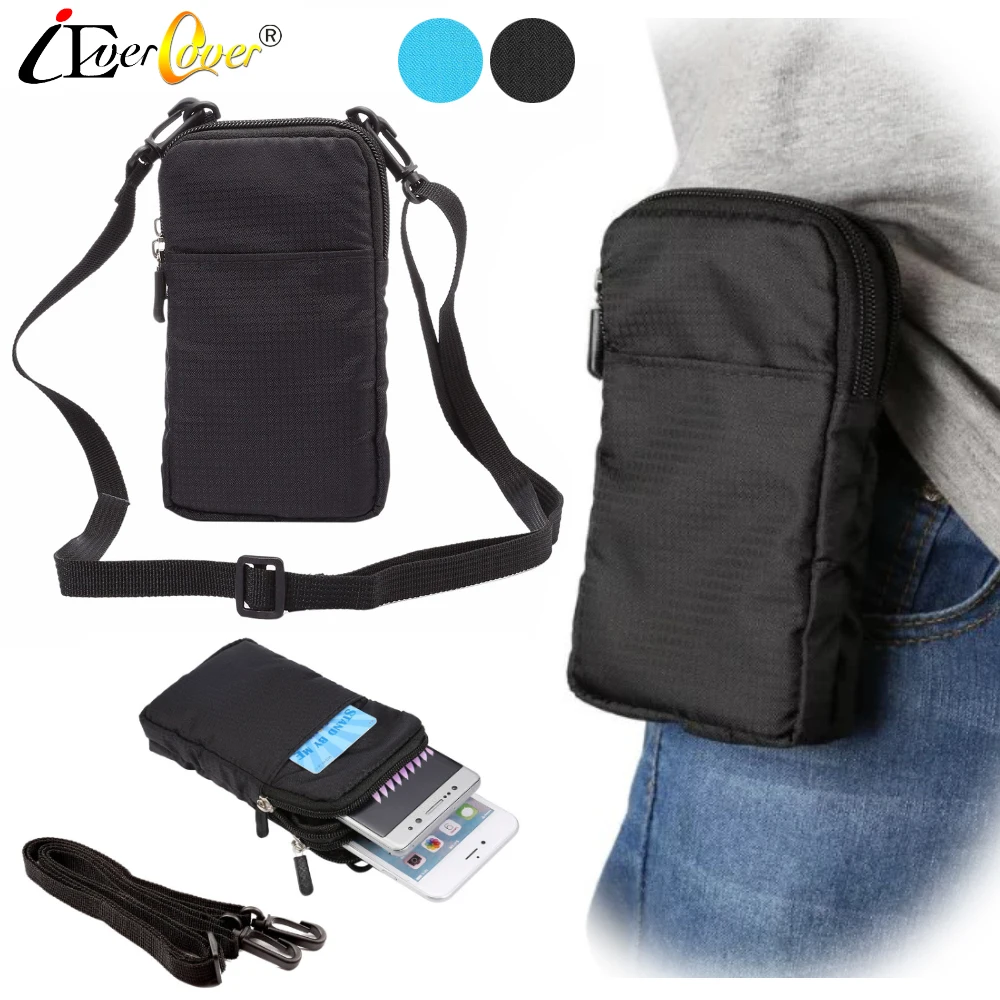 

Multipurpose Outdoor Nylon Pouch Case for AGM A8 A7 A2 , A8 SE , A8 Mini , A1Q , X2 Pro X2 Max Phone Holster Belt Clip Waist Bag
