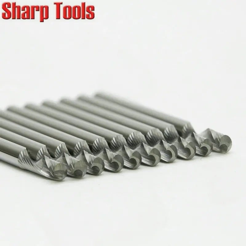 Single Flute End Mill Cutter CNC Router Bit for Acrylic Spiral Carbide Milling Bits Tungsten CNC Engraving Tools