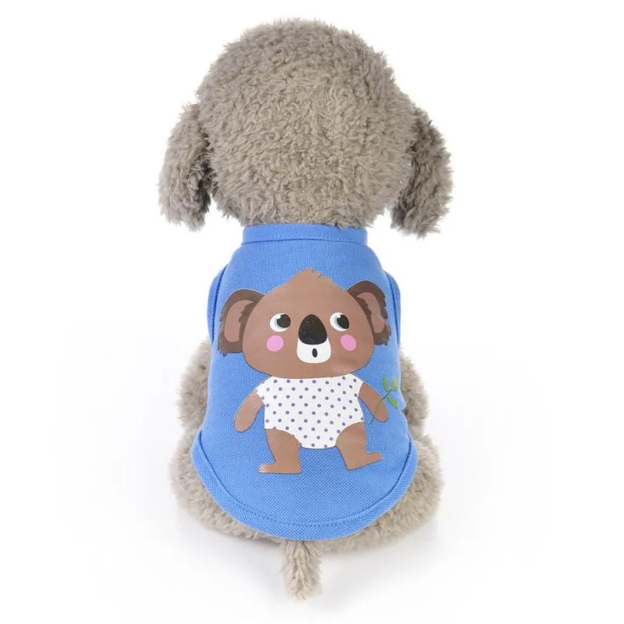 

New Pets Clothes For Small Dogs 1PC Summer Animals Cartoon Vest Dog Puppy Costumes Pet Clothes High Quality Size XXXS/XXS/XS/X/S