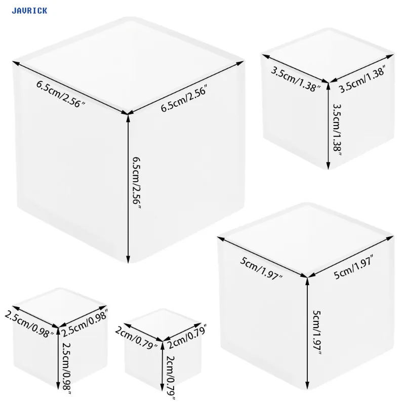

JAVRICK DIY Silicone Pendant Mold Jewelry Making Cube Resin Casting Mould Craft Tool New