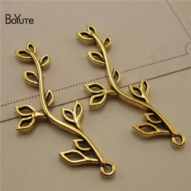 BoYuTe (100 PiecesLot) Metal Alloy Bird Twig Connector Pendant Charms Vintage Diy Hand Made Jewelry Accessories Wholesale (5)