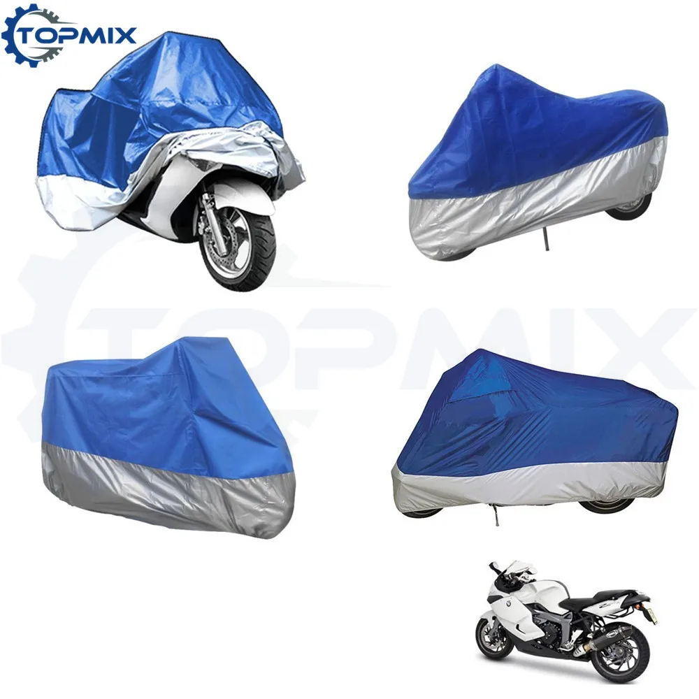 XL/XXL/XXXL Motorcycle Moto Cover Electric Bicycle Covers Blue+Silver Motor Rain Coat Waterproof