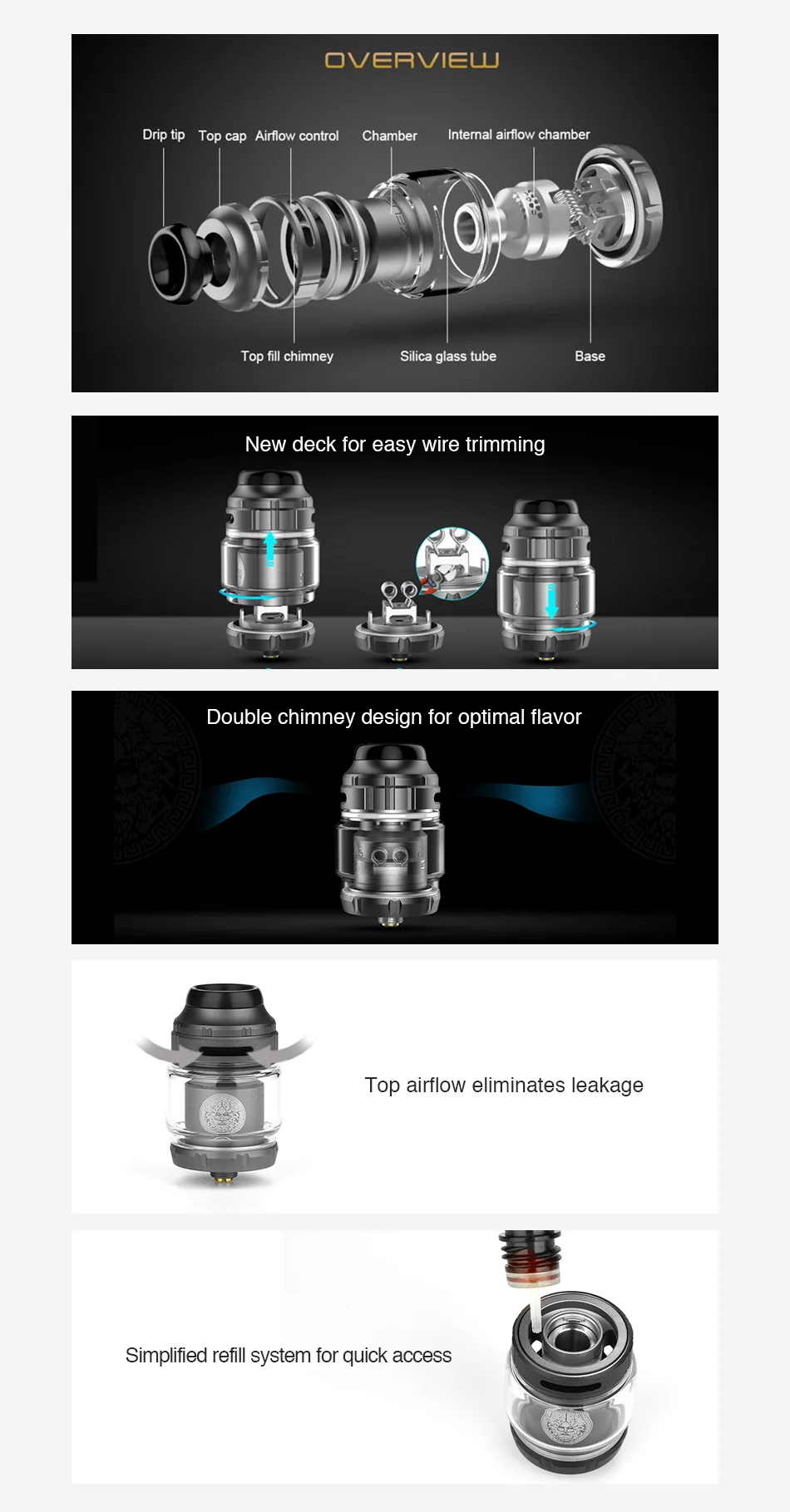 Бесплатный подарок GeekVape Zeus X RTA 4,5 мл/2 мл емкость бака Поддержка одной/двойной катушки строительство электронной сигареты Vape Танк VS Zeus dual/AMMIT MTL