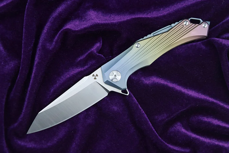 Складной нож LEMIFSHE JK3287 D2 со стальным лезвием титановая ручка карманный кухонный