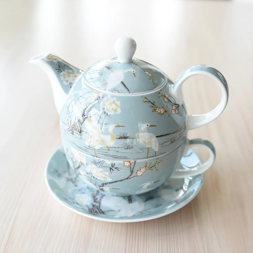 British Bone porcelain Tea Set Single Cup Pot Afternoon Teapot dish classical Ceramic TEA SET |