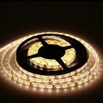 

5M DC 12V 300-LEDs SMD 3528 Led Strip Light 3000K IP65 Waterproof Fiexble Light Led Ribbon Tape Home Decoration Lamp (White)