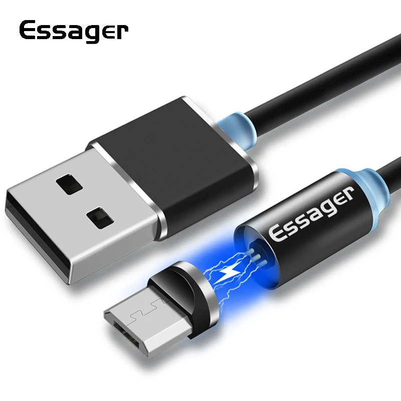 

Essager Magnetic Micro USB Charger Led Cable For Samsung Xiaomi Huawei 1M 2A Fast Charging Magnet Cable Cord Mobile Phone Cables