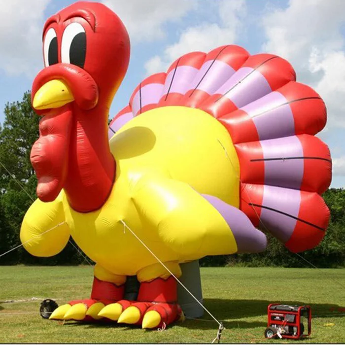 Hot sale giant cartoon animals modle inflatable turkey balloon for