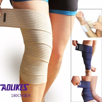 

40cm-280cm Men Women Nice Elastic Force Knee Elbow Wrist Ankle Leg Support Wrap Bandage Compression Strap Knee Pad Protector