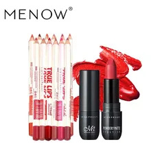 Menow бренд Make Up Set 12 Цвета/комплект Водонепроницаемый карандаш для губ и высокая пигментированные чисто матовая Губная помада косметическая 5393