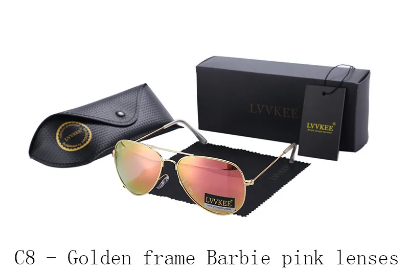 Новые мужские классические солнцезащитные очки пилота женские HD зеркальные поляризованные солнцезащитные очки для мужчин/женские очки для вождения женские Oculos de sol - Цвет линз: C8 WITH BOX
