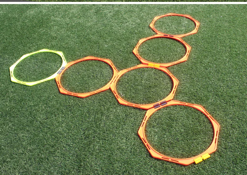 MAICCA скоростное кольцо для тренировки футбола с сумкой многоугольные кольца для гибкости футбольного баскетбола тренировочное оборудование физический темп 6 ПАК