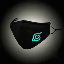 Унисекс дышащие сандалии с открытым носком маска-Аниме Косплэй рот-муфельная печь с героями аниме «Наруто» хлопковая Маска Анти-пыльные маски Световой печати