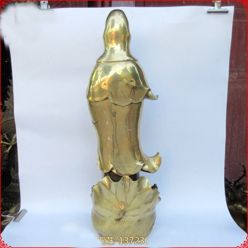 escultura de bronze art estátua de Buda GUANYIN PUSA 60 cm grande