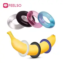 1 Pcs Reusable Penis Ring Bound Delay Cock Pleasure Ring Sleeve Extension Condom Adult Erotic Sex Toys Dick Men Dildo GH30
