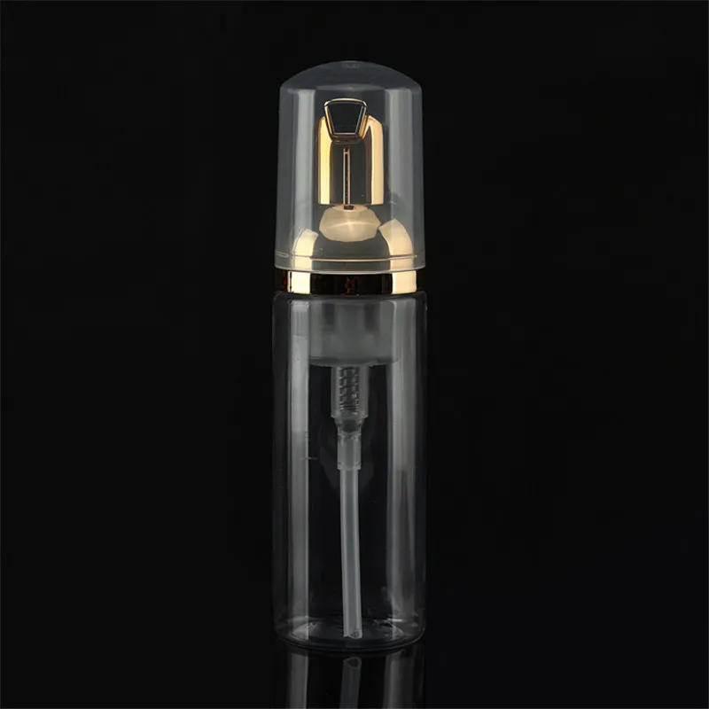 

50ml Plastic Foam Pump Bottle Makeup Face Cream Cleaner Clear White Foaming Soap Dispenser Refillable Bottles 20pcs/lot