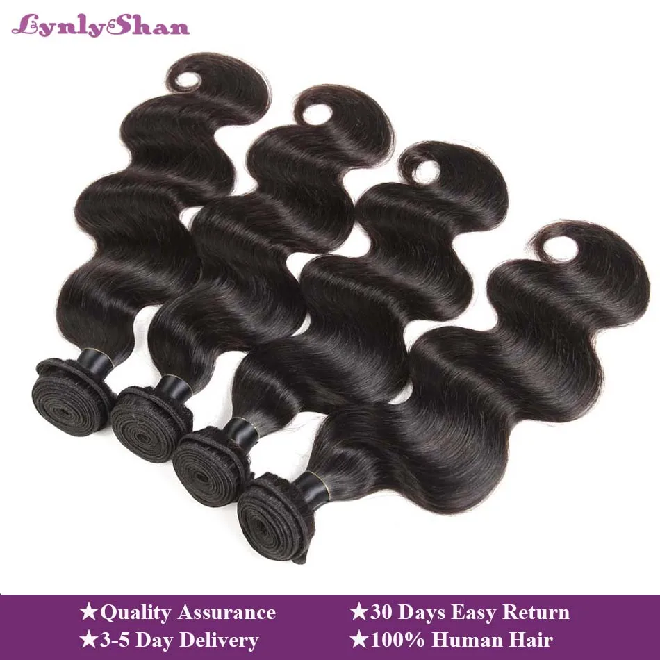 Lynlyshan Human Hair Brazilian Body Wave Bundles Remy Human Hair Extension 1/3/4 Piece Natural Colour 8-30 Inch Free Shipping Lynlyshan Human Hair Brazilian Body Wave Bundles Remy Human Hair Extension 1/3/4 Piece Natural Colour 8-30 Inch Free Shipping