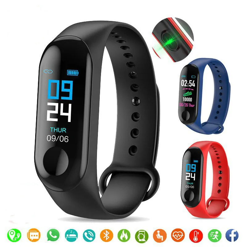 

Fasion Smart Watch Heart Rate Monitor Men Women Blood Pressure Fitness Tracker wristband Sport Watch for ios android +BOX 2019