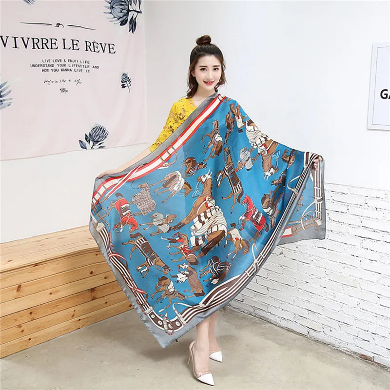

New women's fashion silk scarf suitable for all seasons large scarves shawls lady pashmina wraps 1819# hijab femme
