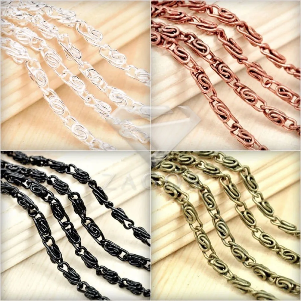 2m Iron Curb Unfinished Chains 9.3x2.9x3.4mm Craft DIY Jewelry Making