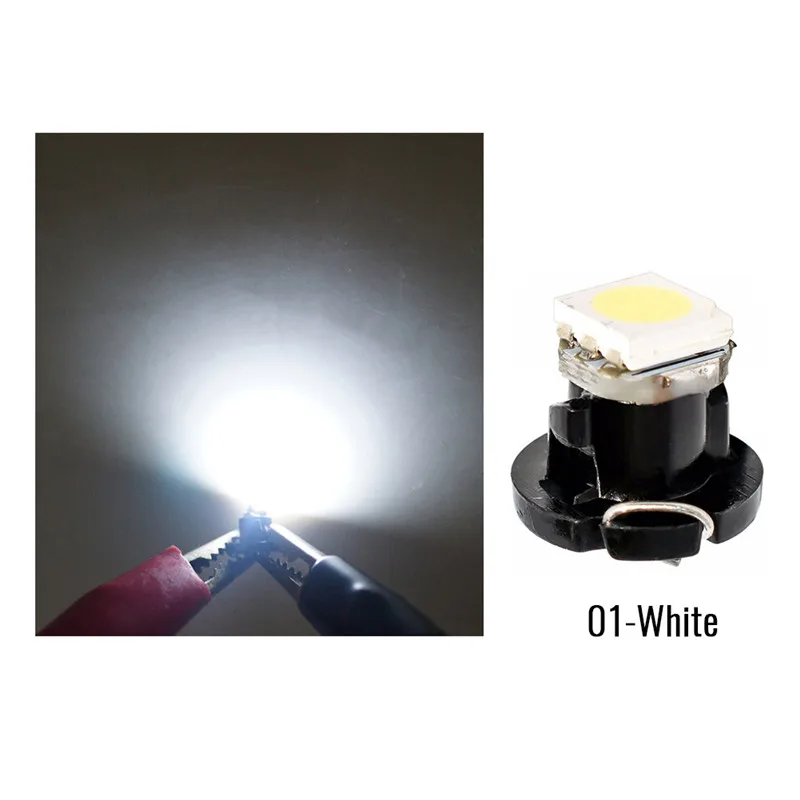 10 шт. T4.2 T4 5050 SMD светодиодный Neo Клин приборная кластерный светильник модная Автомобильная приборная панель Speedo лампочка 7 цветов#294303 - Испускаемый цвет: Белый