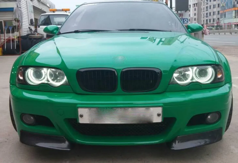 2000 2006 E46 углеродное волокно для автомобиля Передние Губы разветвители фартуки