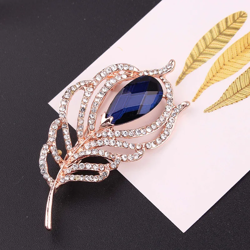 

TODOX Brooch NEW Fashion Zinc Alloy color crystal exquisite plant flower pins garment accessory party wedding gifts for girl man