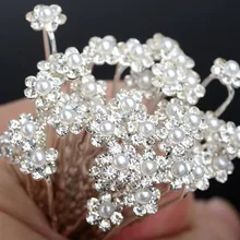 40 шт., заколки для волос с жемчугом и цветком, модные заколки для волос, украшения для свадьбы, невесты