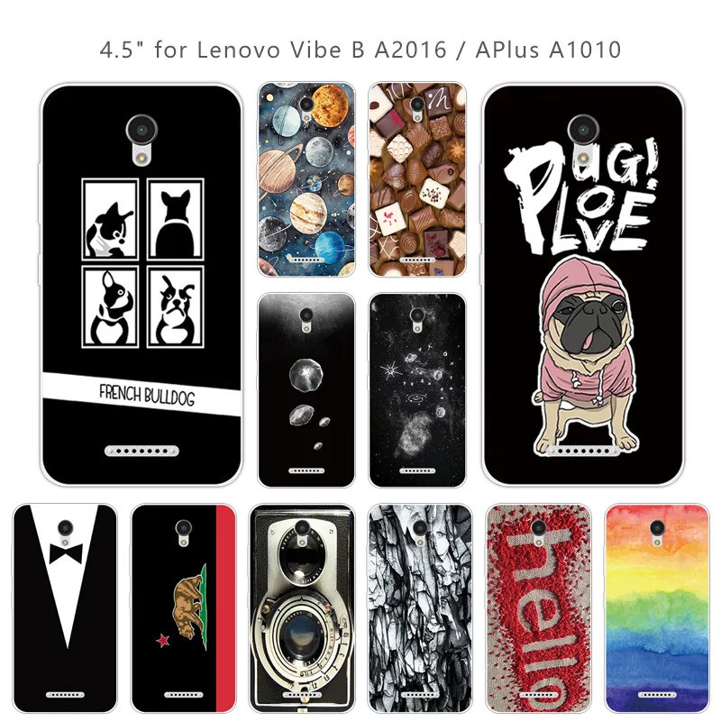 For Lenovo A1010a20 Case 4.5 inch Soft TPU Colorful Phone A Plus A1010 a20 A2016 Silicone Back Cover |