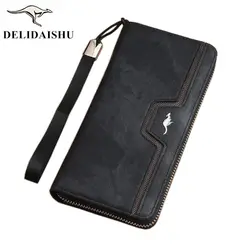 2018 новые кенгуру мужской кошелек на молнии телефон клатч модная парусиновая кошелек бумажник телефон сумка