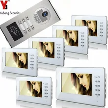 Yobang безопасности 6 единиц видео для квартир вратарь домашний дверной звонок для Системы ЖК-дисплеев видео домофон для Туфли без каблуков/семей