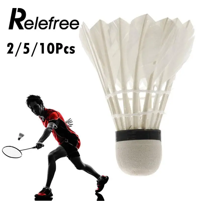 Relefree 5 unids profesional Bádminton bolas portátil ganso blanco Plumas entrenamiento Bádminton bola shuttlecocks deportes Accesorios Relefree 5 unids profesional Bádminton bolas portátil ganso blanco Plumas entrenamiento Bádminton bola shuttlecocks deportes Accesorios